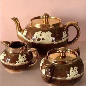 Vintage Jasperware Gibson Tea Set